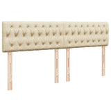 Box Spring Bed with Mattress Cream 180x200 cm Fabric 3285979