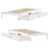 Bed Frame without Mattress White 90x190 cm Single Solid Wood Pine 3301423