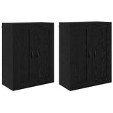 Wall-mounted Cabinet 2 pcs Black Oak 69.5 x 34 x 90 cm 3415592