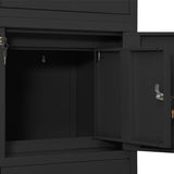 Office Cabinet Anthracite 90x40x180 cm Steel 336416