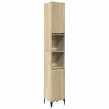 Bathroom Cabinet Sonoma Oak 30x30x190 cm Engineered Wood 847388