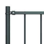 ZNTS Fence Panel with Posts Powder-coated Steel 1.7x1.25 m Anthracite 145214