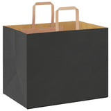 Paper Bags 250 pcs with Handles Black 32x22x24 cm 4101875