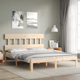 Bed Frame without Mattress King Size Solid Wood Pine 3193601