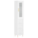 Highboard White 34.5x34x180 cm Engineered Wood 3199353