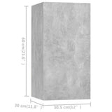 4 Piece TV Cabinet Set Concrete Grey Engineered Wood 3079062