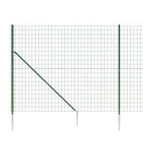 Wire Mesh Fence with Spike Anchors Green 1.6x25 m 154124
