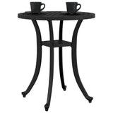 ZNTS Garden Table Black Ø48x53 cm Cast Aluminium 4002824