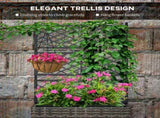 22 L Rattan with Trellis, Freestanding Raised Beds for Garden with Two Plant Boxes, Outdoor T3398P320083