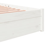 Bed Frame without Mattress White Solid Wood 180x200 cm Super King 814965