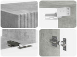 TV Cabinet Set Wall-mounted 5 pcs Concrete Grey Engineered Wood 3409072