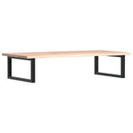 Basin Shelf Wall Mounted Steel and Solid Wood Oak 3302601