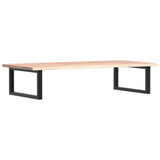 Basin Shelf Wall Mounted Steel and Solid Wood Oak 3302601