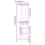 Highboard Grey Sonoma 34.5x34x180 cm Engineered Wood 3199375