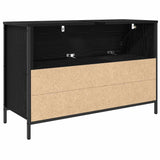 Bathroom Basin Cabinet with Drawers Black Oak 90x34.5x60 cm 861877
