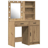 Dressing Table Set with Shelf 2 pcs Artisan Oak Engineered Wood 3334280