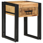 ZNTS Side Table 40x40x50 cm Solid Rough Wood Mango 4016712