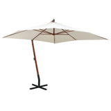 Garden Parasol White Polyester fabric Large 42968