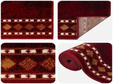 Runner Rug FLORNES Woven Red PP 7 mm 42057236
