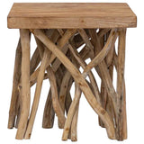 Log Coffee Table 40x40x40 cm Mixed Recycled Wood 283936