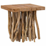 Log Coffee Table 40x40x40 cm Mixed Recycled Wood 283936