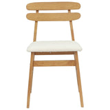 Dining Chair 2 pcs Natural and Light Solid Rubber Wood 42020518