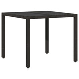 Garden Dining Set 3 pcs Black Poly rattan 3334855