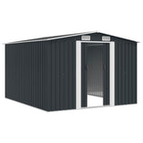 Garden Shed Anthracite Galvanised Steel Large Sliding Components 143342