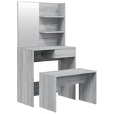 Dressing Table Set Grey Sonoma 74.5x40x141 cm 3114145