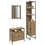 Bathroom Furniture Set 3 pcs Artisan oak 33 x 33 x 185.5 cm 3334396