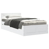 Bed Frame with Headboard without Mattress White 90x200 cm 3295583