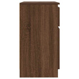 Sideboard with Drawer Brown Oak 71x35x65 cm Engineered Wood 861604