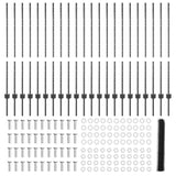 Welded Wire Fence 50 x 1.2 m PVC-Coated Steel Grey Mesh 3336899