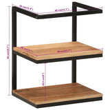 Wall Shelf 40x30x50 cm Solid Wood Acacia and Iron 372749