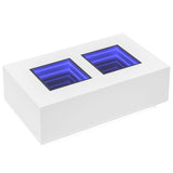 ZNTS Coffee Table with Infinity LED White 116x69x40 cm 3284056