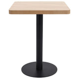 Bistro Table Light brown and black MDF 60x60 cm Simplistic 286430