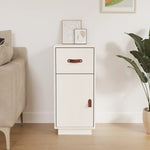 ZNTS Sideboard White 34x40x75 cm Solid Wood Pine 820123