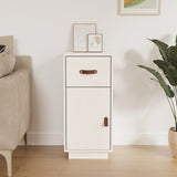 ZNTS Sideboard White 34x40x75 cm Solid Wood Pine 820123