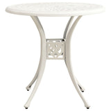 Bistro Set White Cast Aluminium Medium Tough Bistro Set Round 3070582