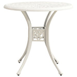 ZNTS Garden Table White 78x78x72 cm Cast Aluminium 315584