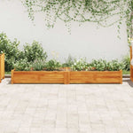 Garden Raised Bed Acacia Wood 200x50x25 cm 42568