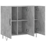 Sideboard Concrete Grey 90x34x80 cm Engineered Wood 828104
