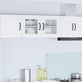 Wall Glass Cabinet PORTO White 80 x 31 x 40 cm Engineered Wood 885295