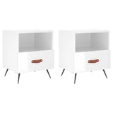 Bedside Cabinets 2 pcs High Gloss White 40x35x47.5 cm Engineered Wood 827377