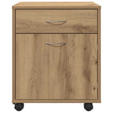Rolling Cabinet Artisan Oak 45x38x54 cm Engineered Wood 856655