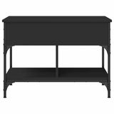 Coffee Table Black 70x50x50 cm Engineered Wood and Metal 845361