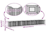 Gabion Raised Bed 2 pcs Silver 3422217