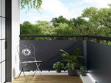 Balcony Screen Dark Grey 300 x 80 cm Poly Rattan 42032612