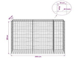 Gabion with 5 mm Wire and 10x10 cm Mesh 250x100x200 cm 3465359