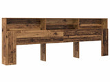 Headboard Cabinet Old Wood 220 x 19 x 101.5 cm Engineered Wood 879447